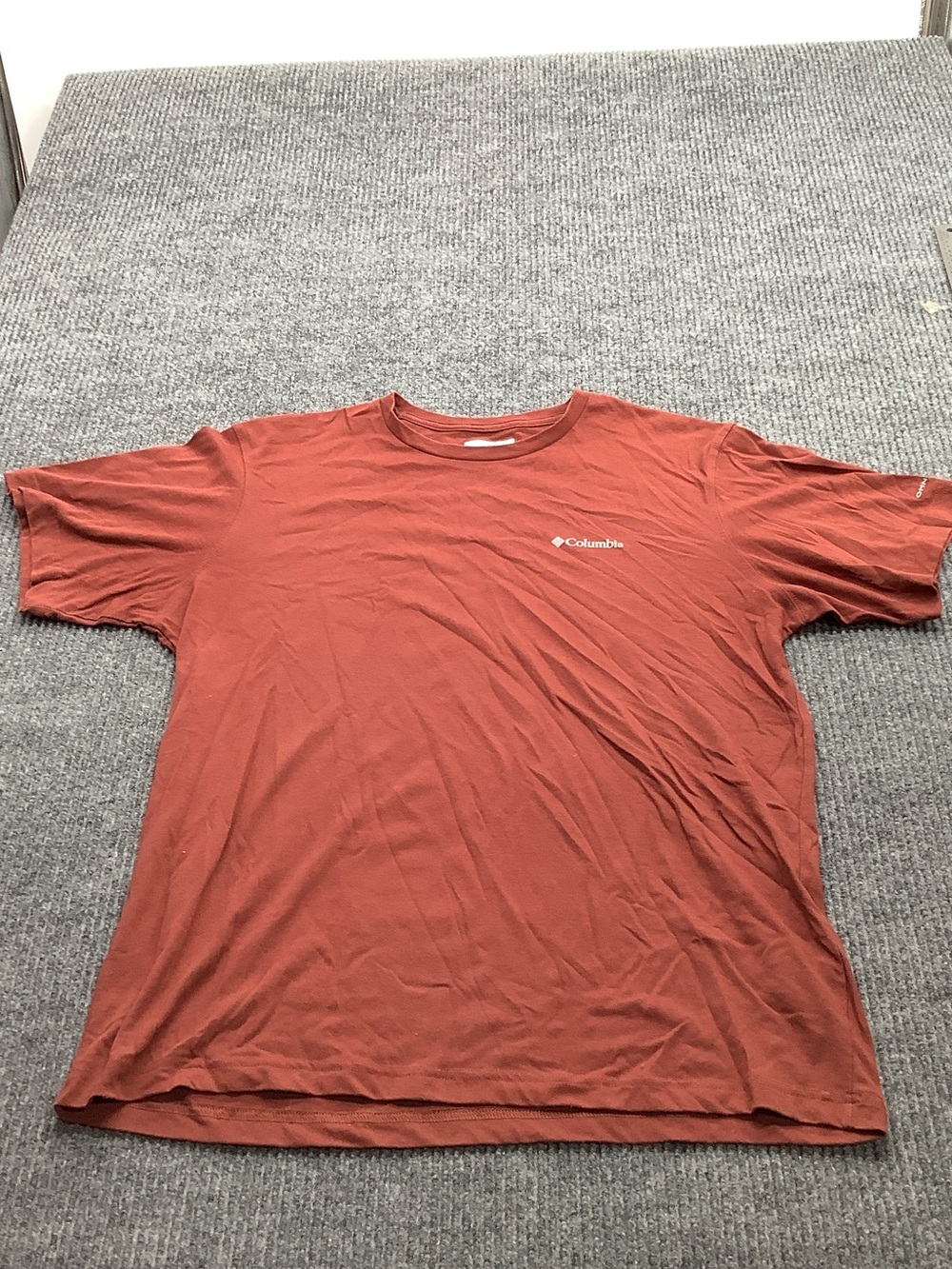 Columbia Men's Rust Red-Orange Short Sleeve Crew Tee